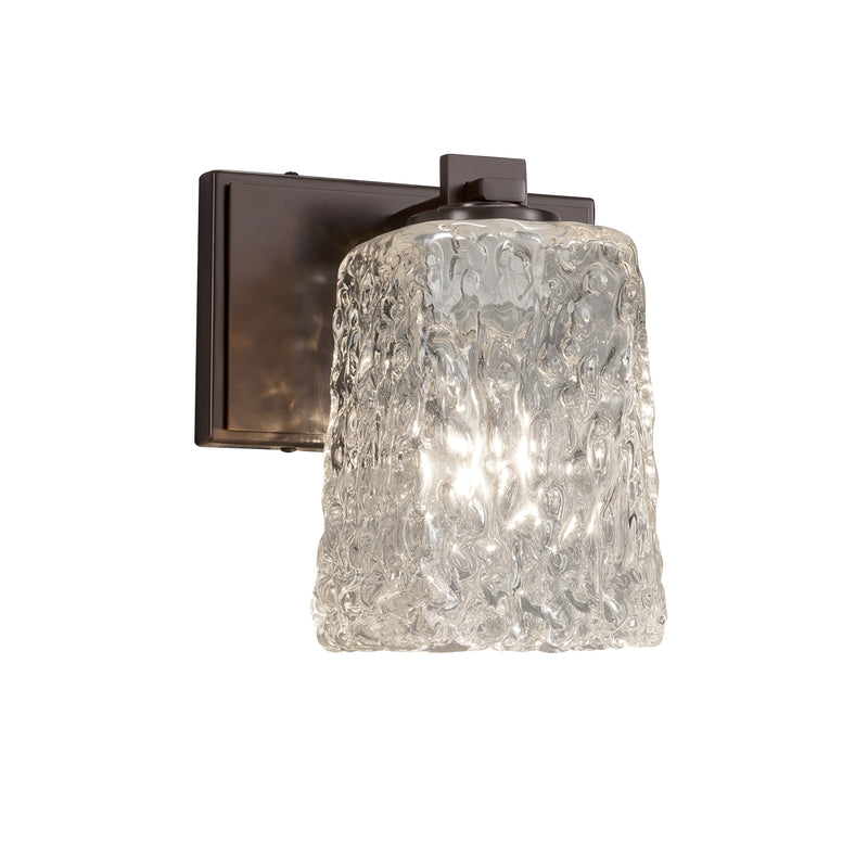 Justice Designs GLA-8441-26-CLRT-DBRZ One Light Wall Sconce, Dark Bronze