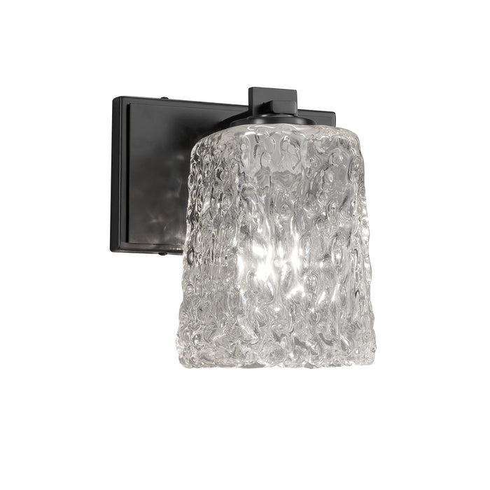 Justice Designs GLA-8441-26-CLRT-MBLK One Light Wall Sconce, Matte Black