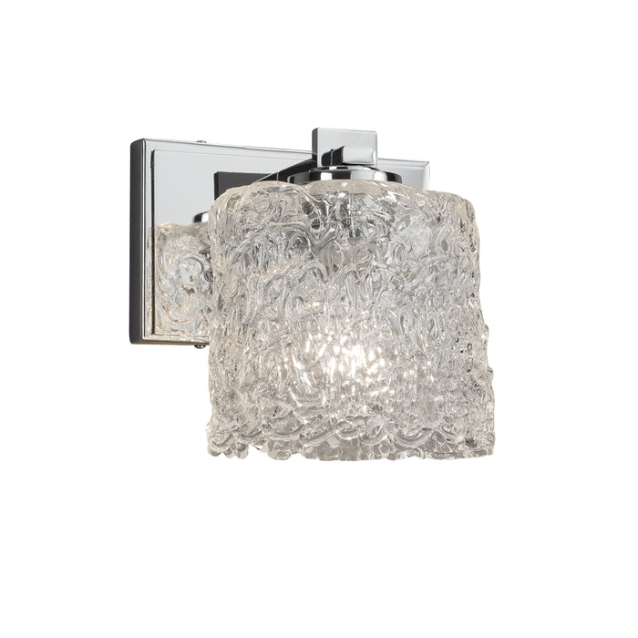 Justice Designs GLA-8441-30-LACE-CROM One Light Wall Sconce, Polished Chrome