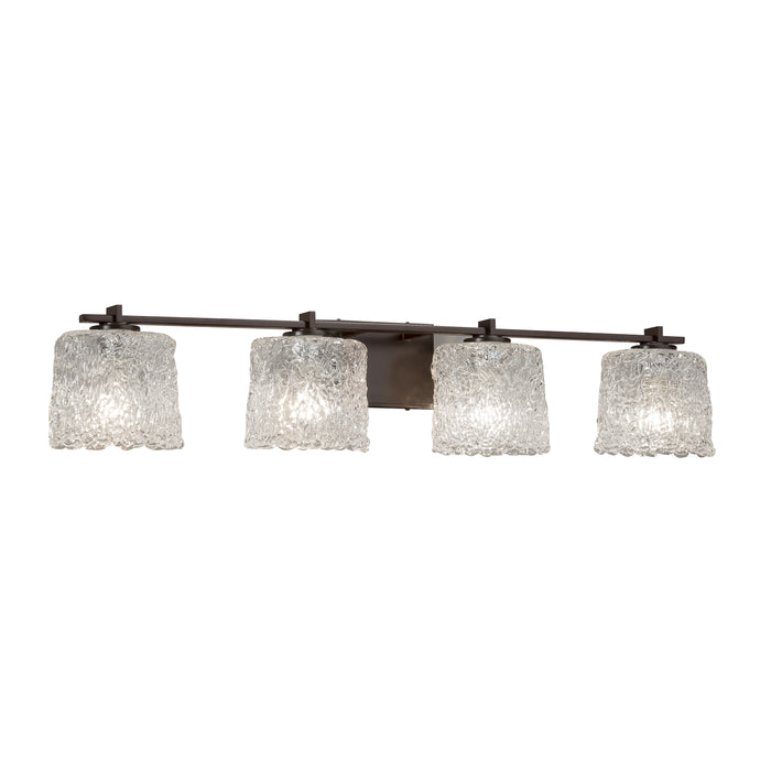 Justice Designs GLA-8444-30-LACE-DBRZ Four Light Bath Bar, Dark Bronze