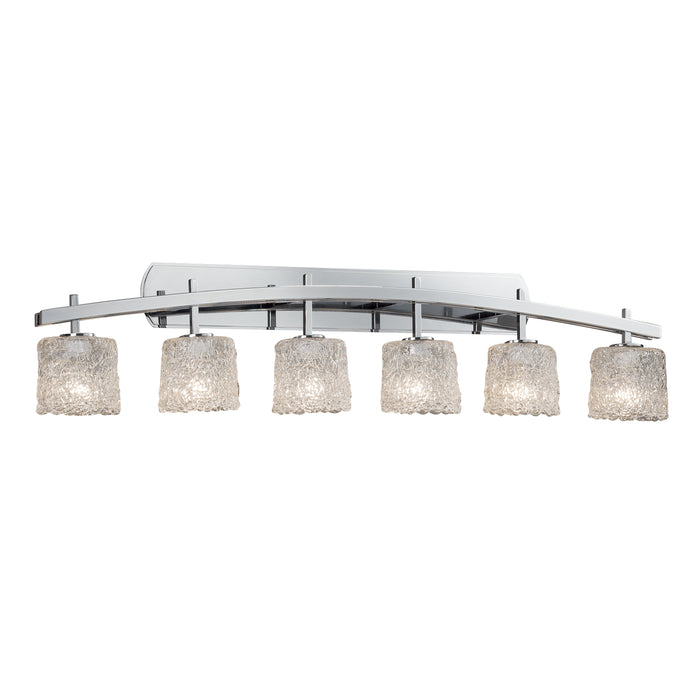 Justice Designs GLA-8596-30-LACE-CROM Six Light Bath Bar, Polished Chrome
