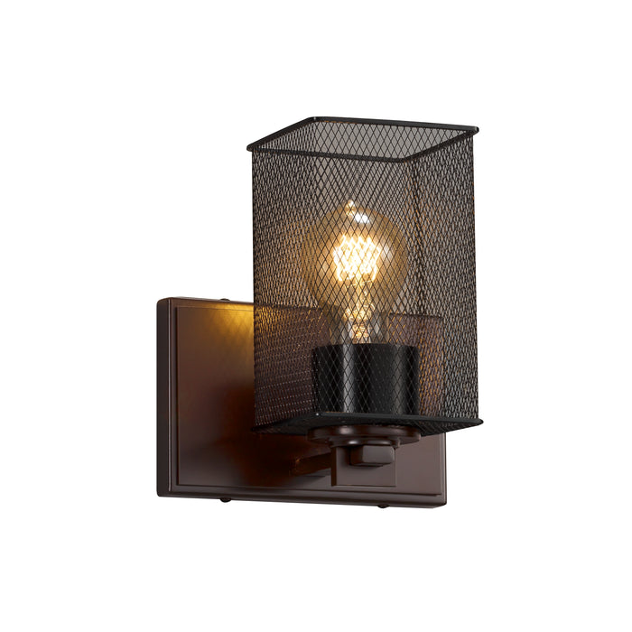 Justice Designs MSH-8441-15-DBRZ One Light Wall Sconce, Dark Bronze