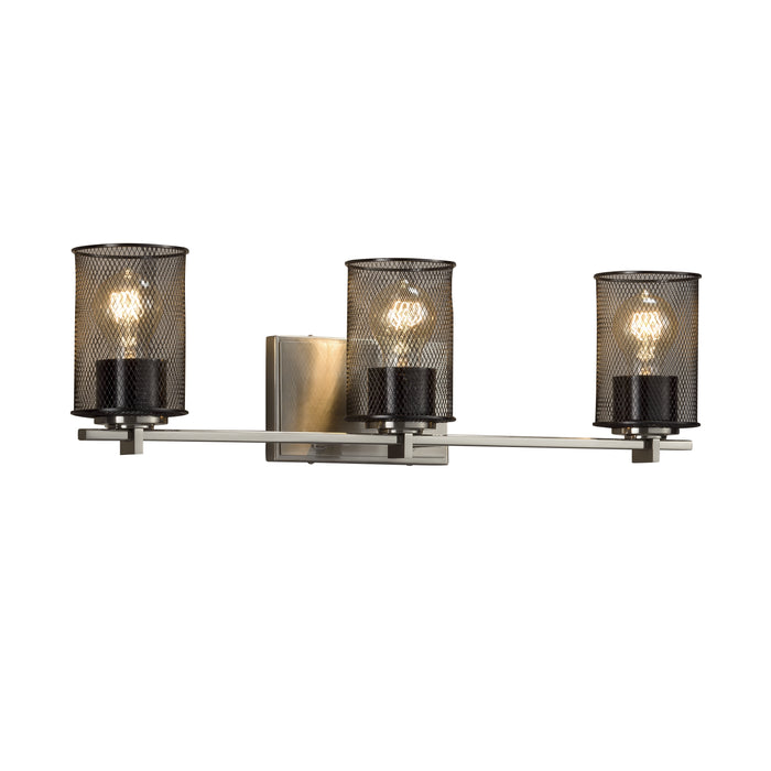 Justice Designs MSH-8443-10-NCKL Three Light Bath Bar, Brushed Nickel