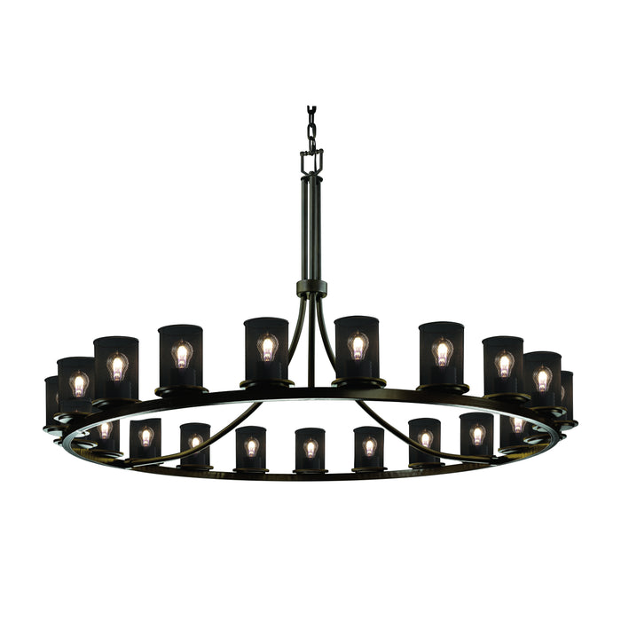 Justice Designs MSH-8716-10-DBRZ 21 Light Chandelier, Dark Bronze