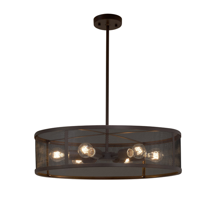 Justice Designs MSH-9552-DBRZ Six Light Pendant, Dark Bronze