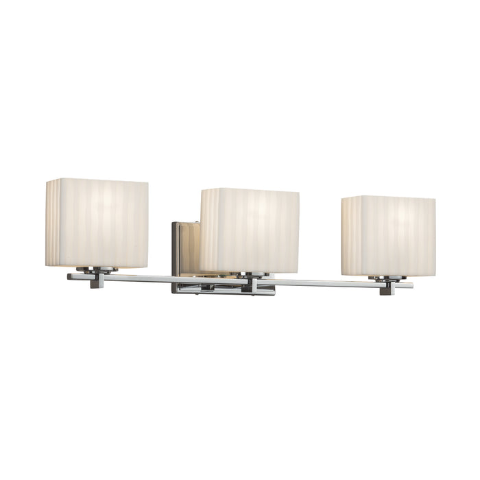 Justice Designs PNA-8443-55-WFAL-CROM Three Light Bath Bar, Polished Chrome