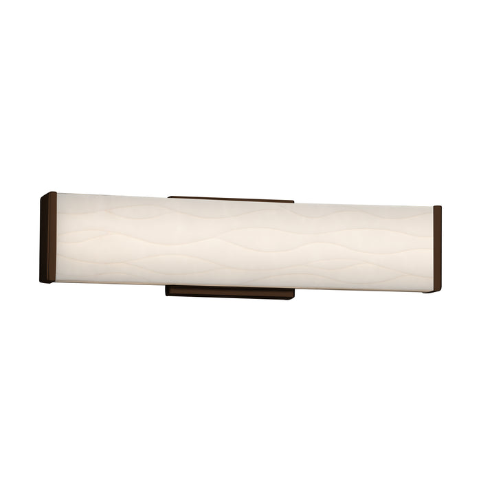 Justice Designs PNA-8601-WAVE-DBRZ LED Linear Bath Bar, Dark Bronze