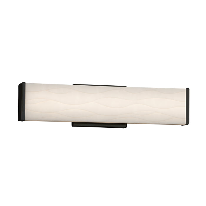 Justice Designs PNA-8601-WAVE-MBLK LED Linear Bath Bar, Matte Black