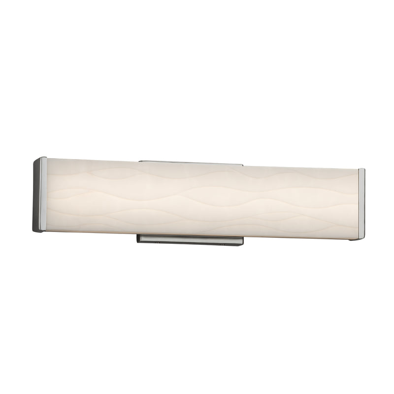 Justice Designs PNA-8601-WAVE-NCKL LED Linear Bath Bar, Brushed Nickel