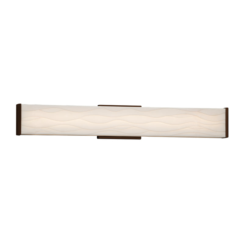 Justice Designs PNA-8605-WAVE-DBRZ LED Linear Bath Bar, Dark Bronze