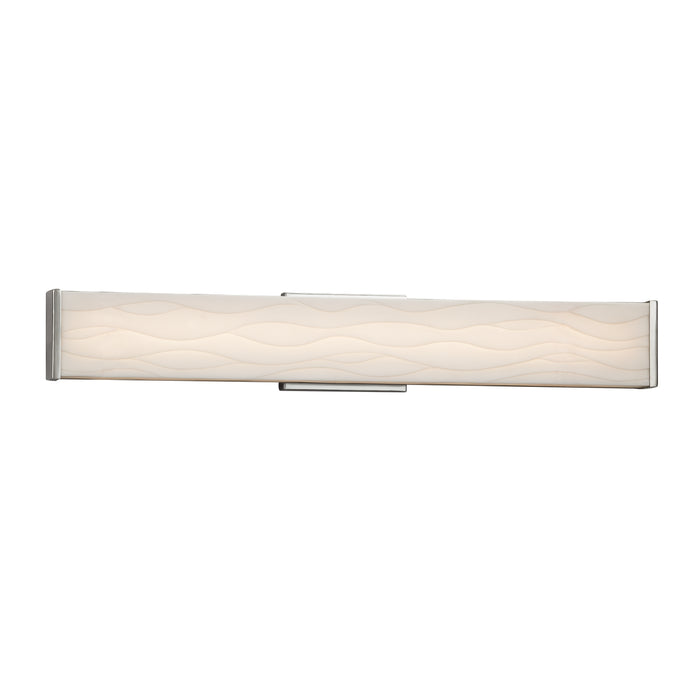 Justice Designs PNA-8605-WAVE-NCKL LED Linear Bath Bar, Brushed Nickel