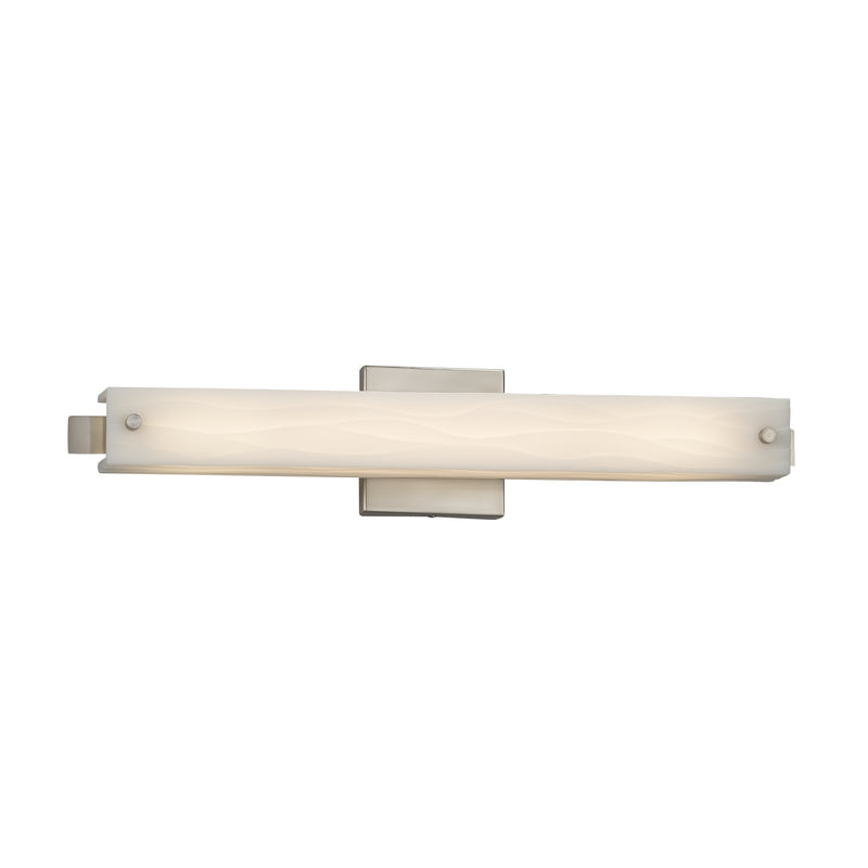 Justice Designs PNA-8681-WAVE-NCKL LED Linear Bath Bar, Brushed Nickel