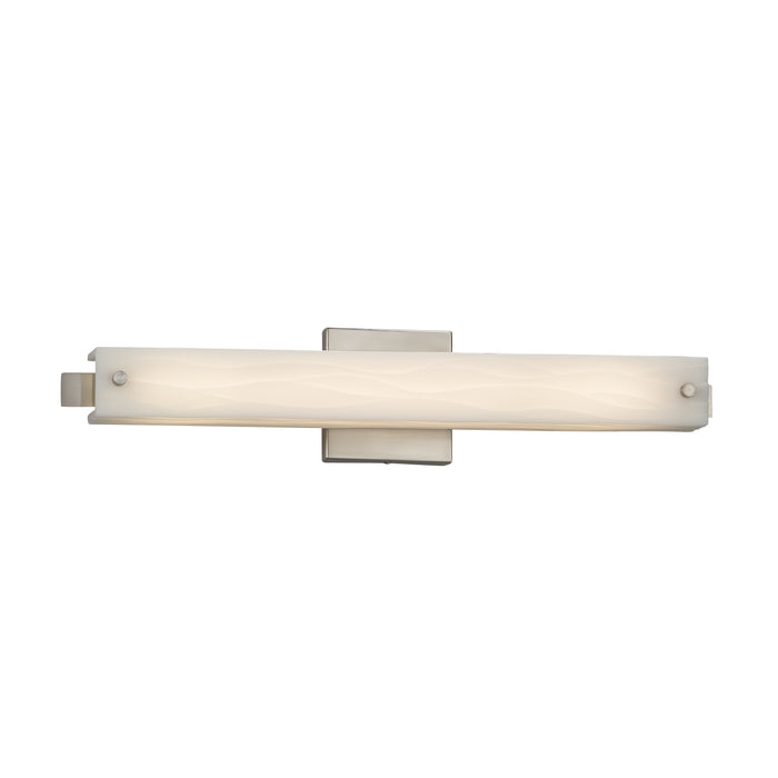 Justice Designs PNA-8681-WAVE-NCKL LED Linear Bath Bar, Brushed Nickel