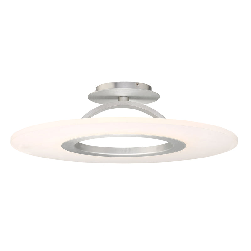 W.A.C. Lighting FM-21728-AL LED Convertible Semi-Flush Mount, Brushed Aluminum