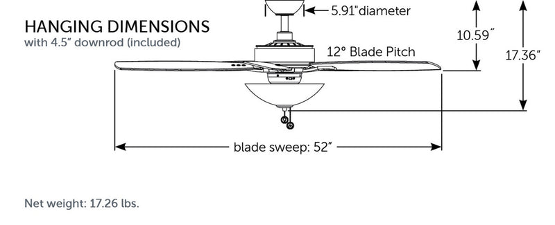 Fanimation FP6285BDZ 52" Ceiling Fan, Dark Bronze