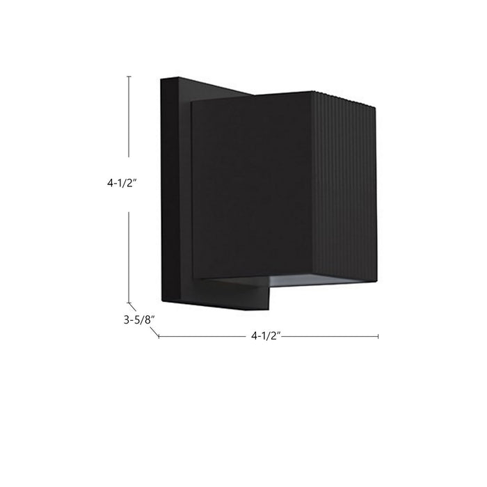 Kuzco Lighting EW4405-BK LED Exterior Wall Light, Black