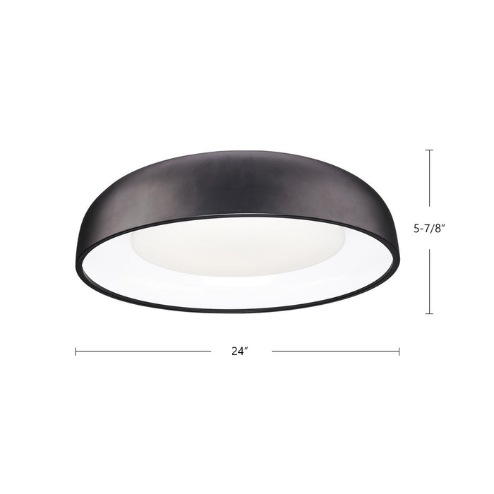 Kuzco Lighting FM13124-BK LED Flush Mount, Black