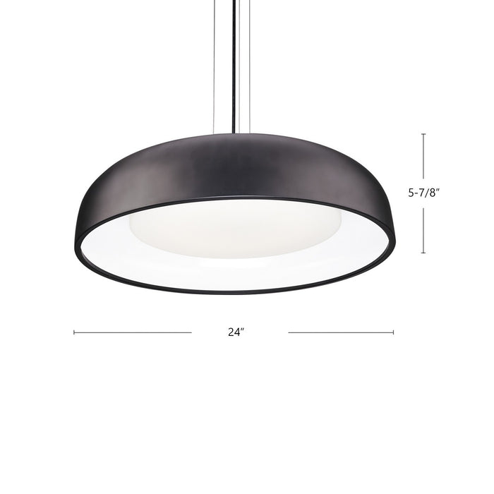 Kuzco Lighting PD13124-BK LED Pendant, Black