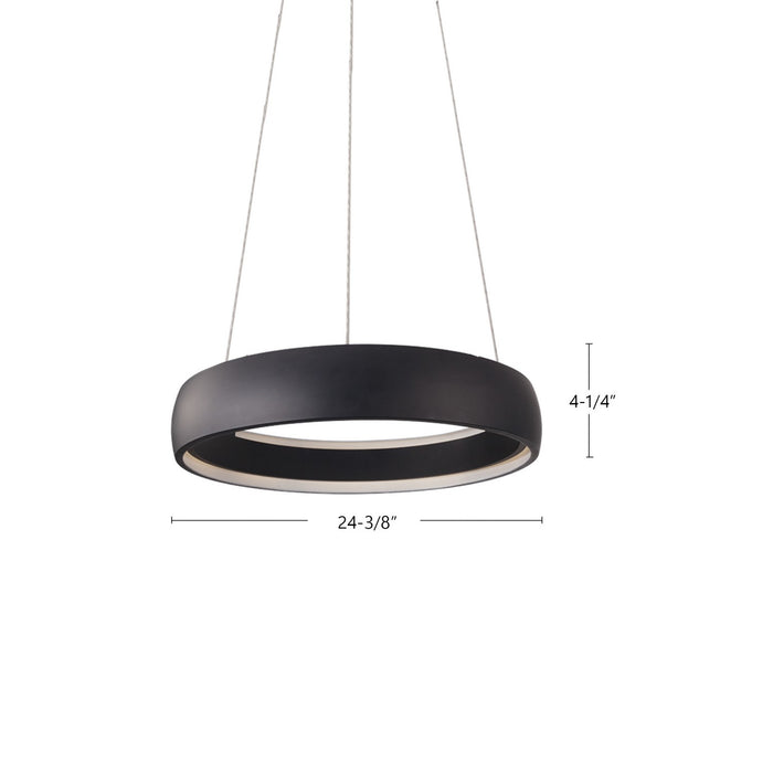 Kuzco Lighting PD22723-BK LED Pendant, Black