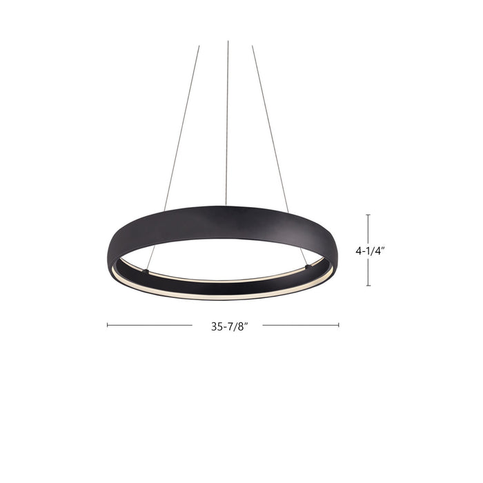 Kuzco Lighting PD22735-BK LED Pendant, Black