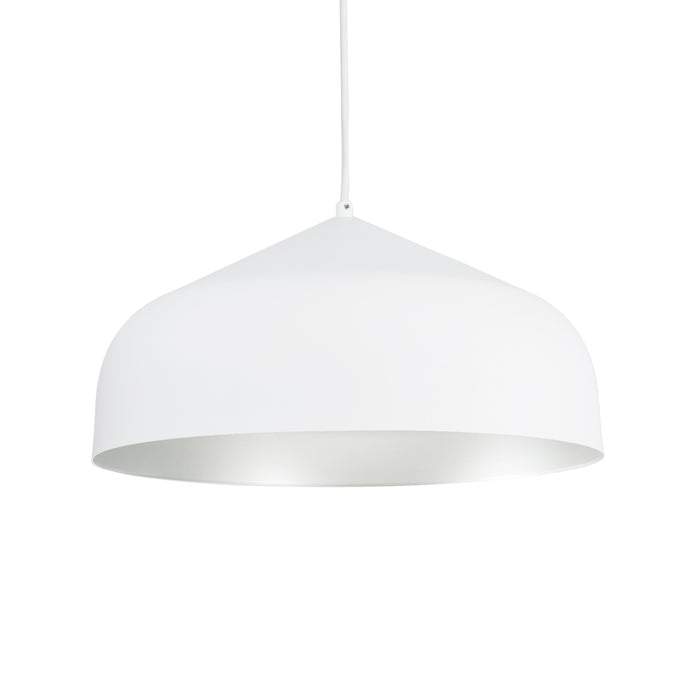 Kuzco Lighting PD9117-WH/SV LED Pendant, White/Silver
