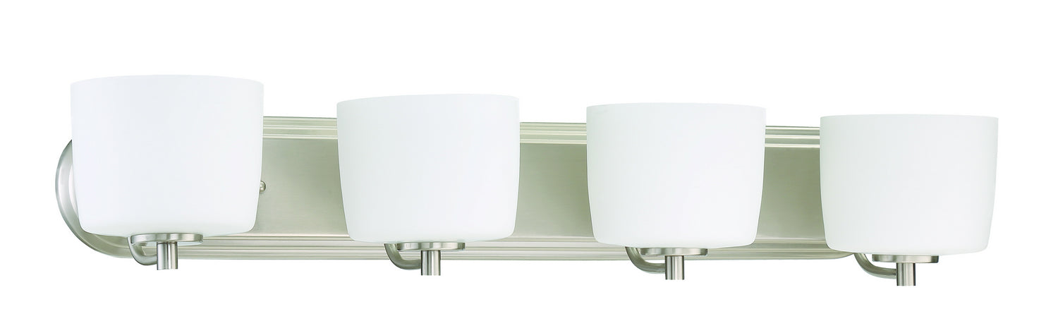 Craftmade 43504-BNK Four Light Vanity, Brushed Polished Nickel
