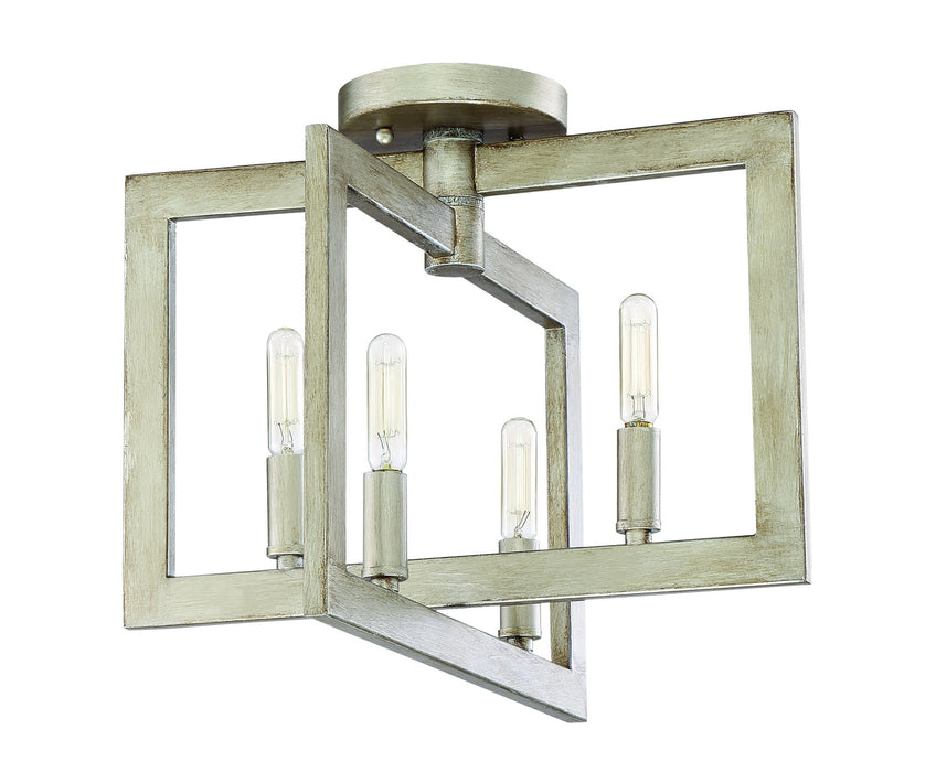 Craftmade 44954-GT Four Light Semi Flush Mount, Gold Twilight
