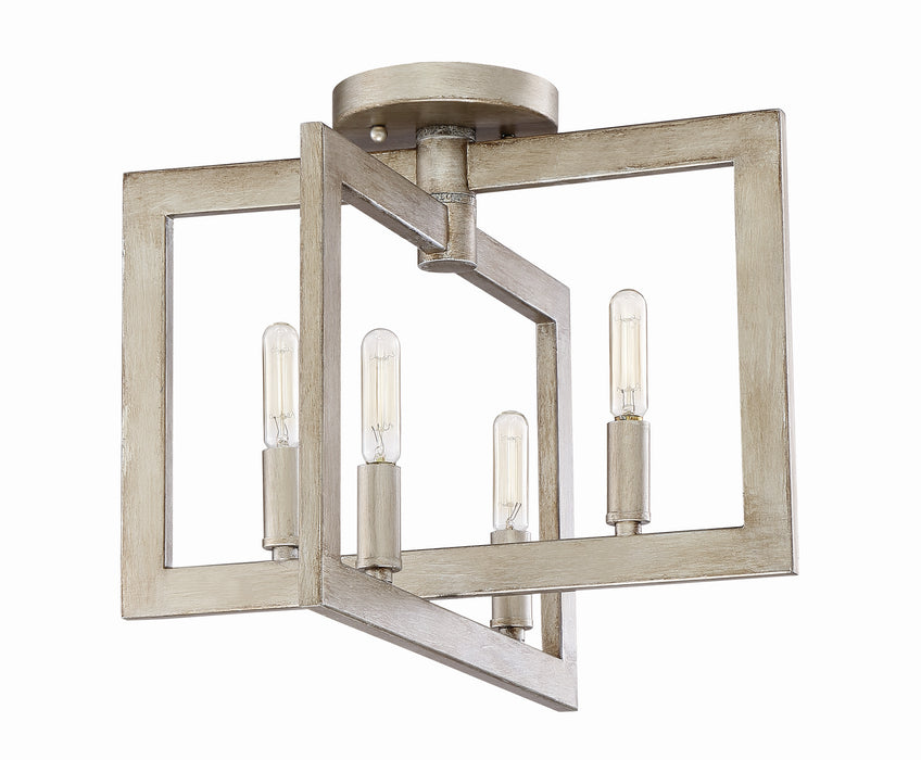 Craftmade 44954-GT Four Light Semi Flush Mount, Gold Twilight