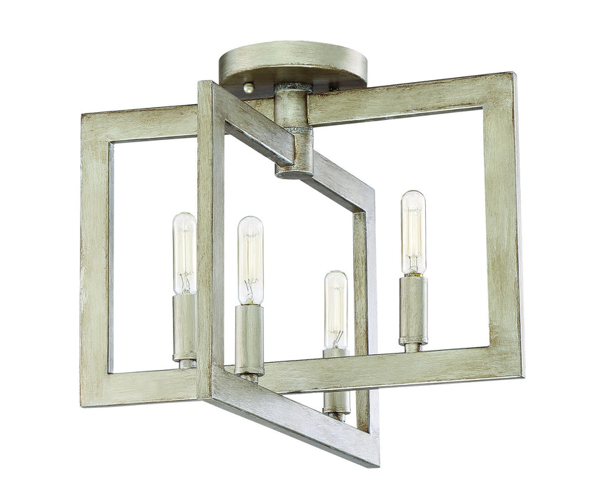 Craftmade 44954-GT Four Light Semi Flush Mount, Gold Twilight