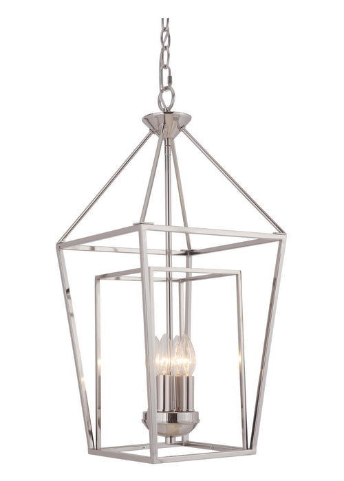 Craftmade 45834-PLN Four Light Foyer Pendant, Polished Nickel
