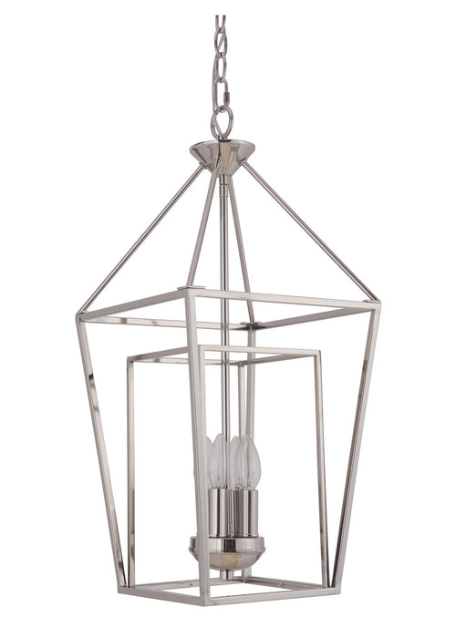 Craftmade 45834-PLN Four Light Foyer Pendant, Polished Nickel