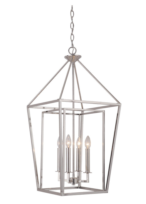 Craftmade 45835-PLN Four Light Foyer Pendant, Polished Nickel