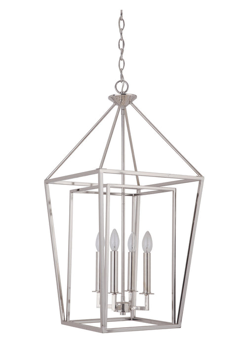 Craftmade 45835-PLN Four Light Foyer Pendant, Polished Nickel