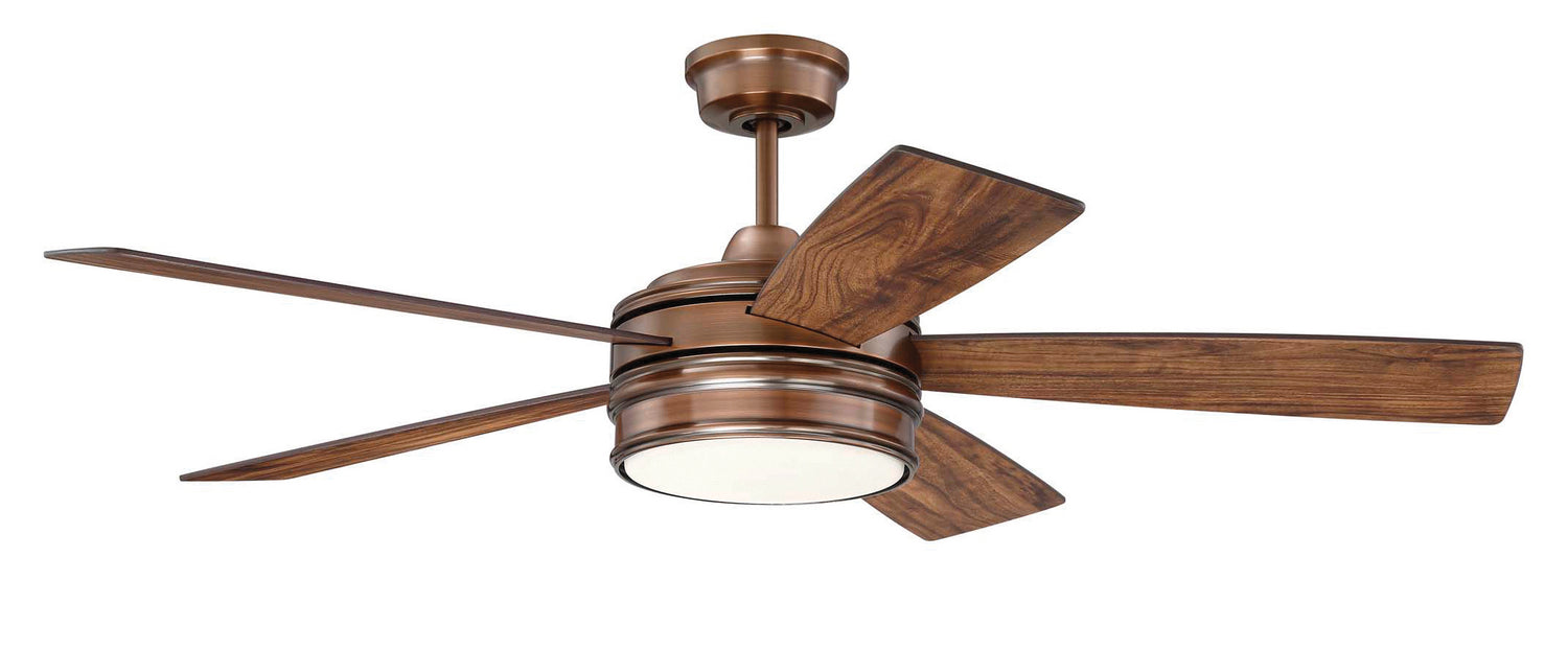 Craftmade BRX52BCP5 52"Ceiling Fan, Brushed Copper