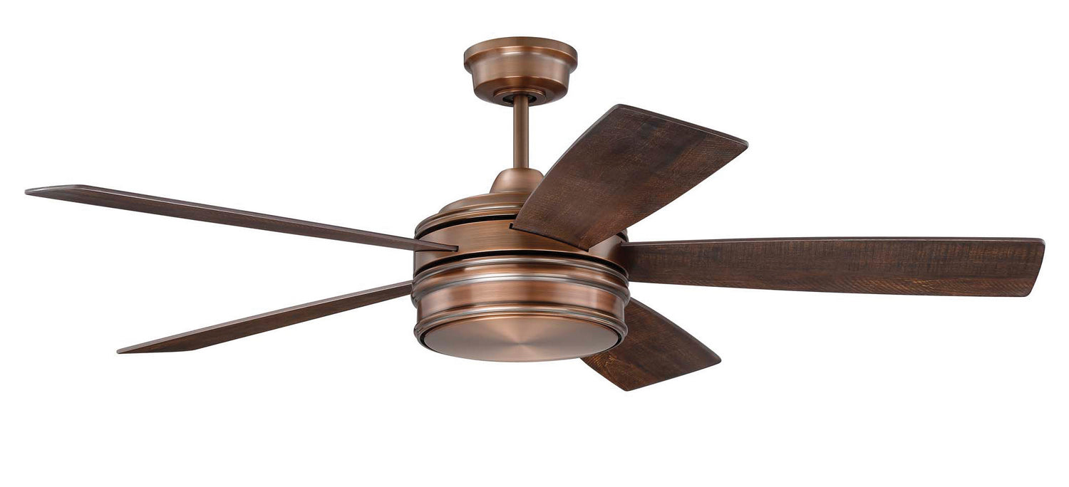 Craftmade BRX52BCP5 52"Ceiling Fan, Brushed Copper