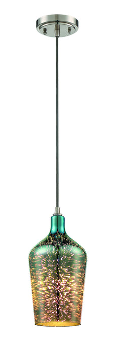 Craftmade P720BNK1 One Light Mini Pendant, Brushed Polished Nickel