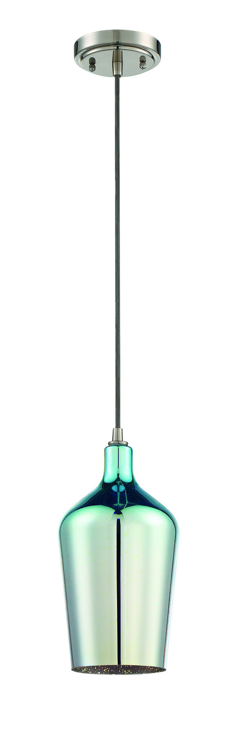 Craftmade P720BNK1 One Light Mini Pendant, Brushed Polished Nickel