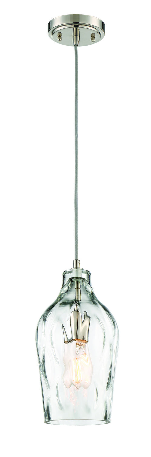 Craftmade P725BNK1 One Light Mini Pendant, Brushed Polished Nickel