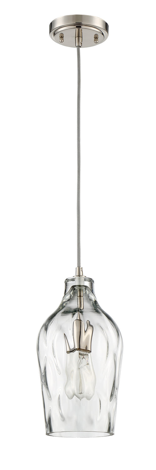 Craftmade P725BNK1 One Light Mini Pendant, Brushed Polished Nickel