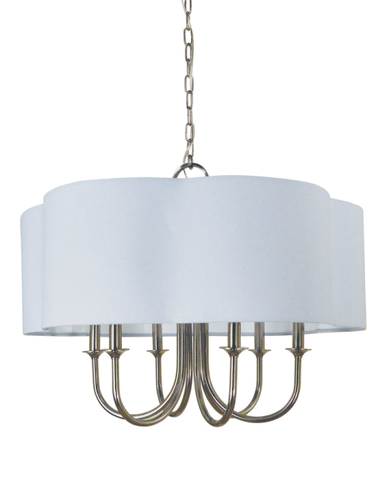 Framburg 4990 PN Six Light Chandelier, Polished Nickel