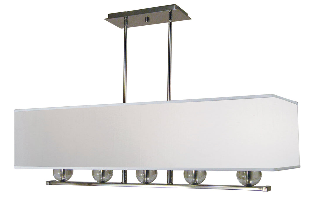 Framburg 4995 PN Five Light Chandelier, Polished Nickel