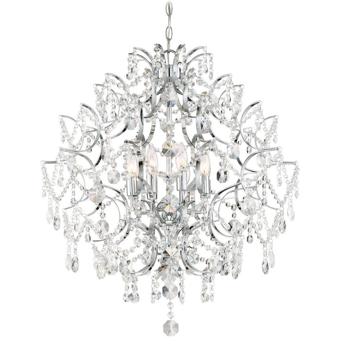 Minka-Lavery 3158-77 Eight Light Chandelier, Chrome