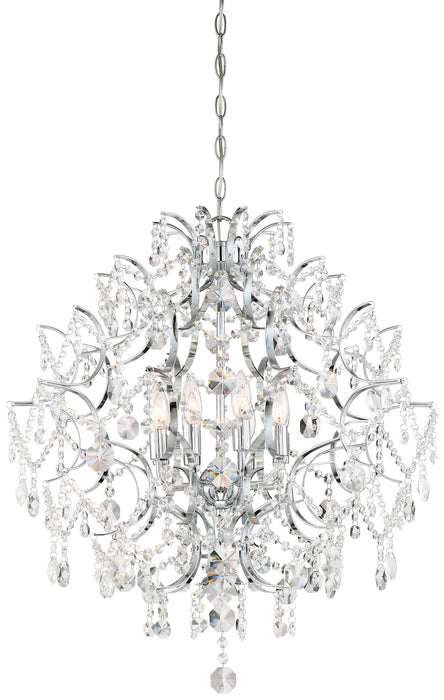 Minka-Lavery 3158-77 Eight Light Chandelier, Chrome