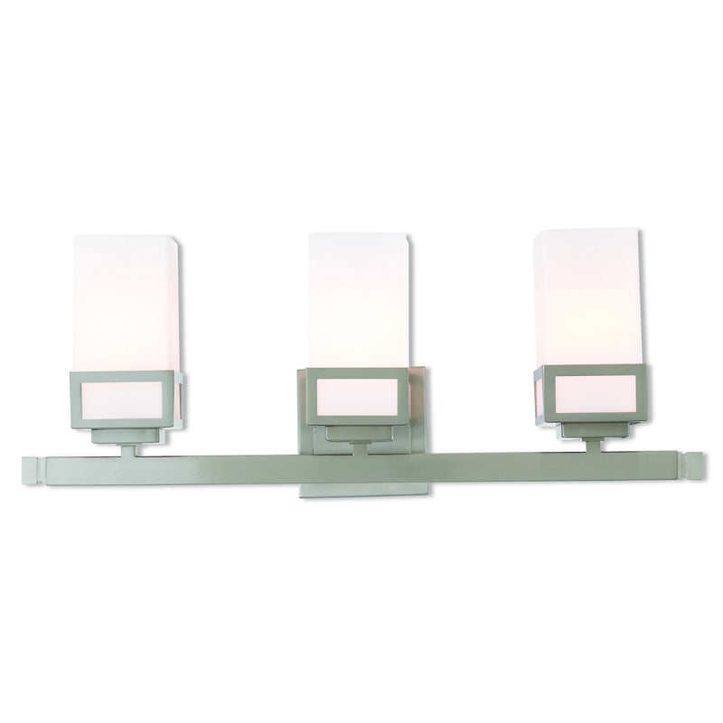 Livex Lighting 10083-91 Three Light Bath Vanity, Brushed Nickel