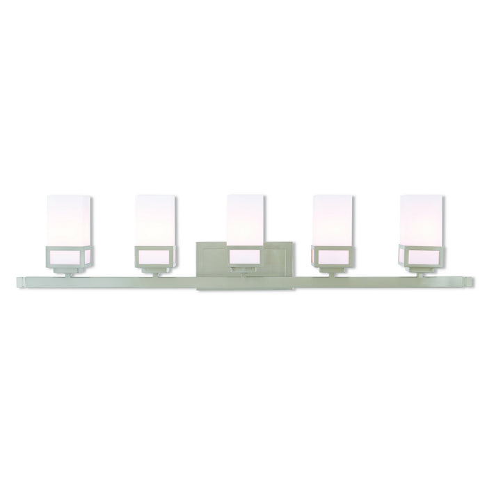 Livex Lighting 10085-91 Five Light Bath Vanity, Brushed Nickel