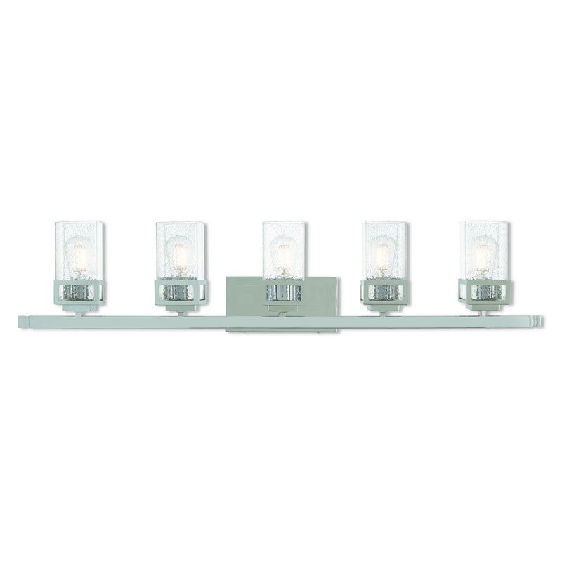 Livex Lighting 10155-05 Five Light Bath Vanity, Polished Chrome