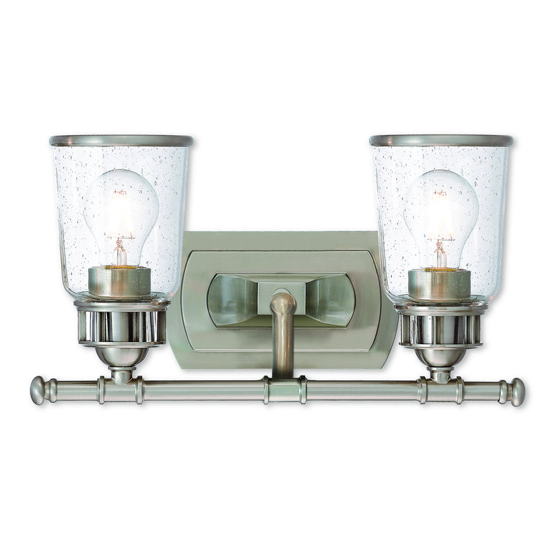 Livex Lighting 10512-91 Two Light Bath Vanity, Brushed Nickel