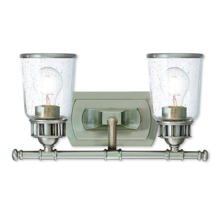 Livex Lighting 10512-91 Two Light Bath Vanity, Brushed Nickel