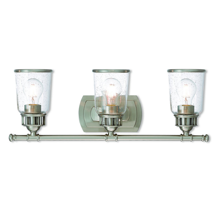 Livex Lighting 10513-91 Three Light Bath Vanity, Brushed Nickel