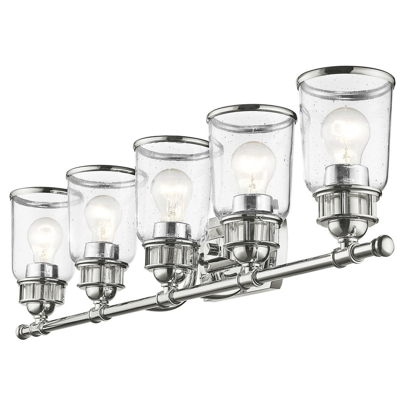 Livex Lighting 10515-05 Five Light Bath Vanity, Polished Chrome